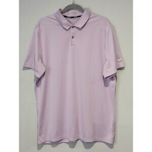 Nike Golf Dri-Fit Golf Shirt. 1/4 Button Up. Light Purple. Men Size XL.